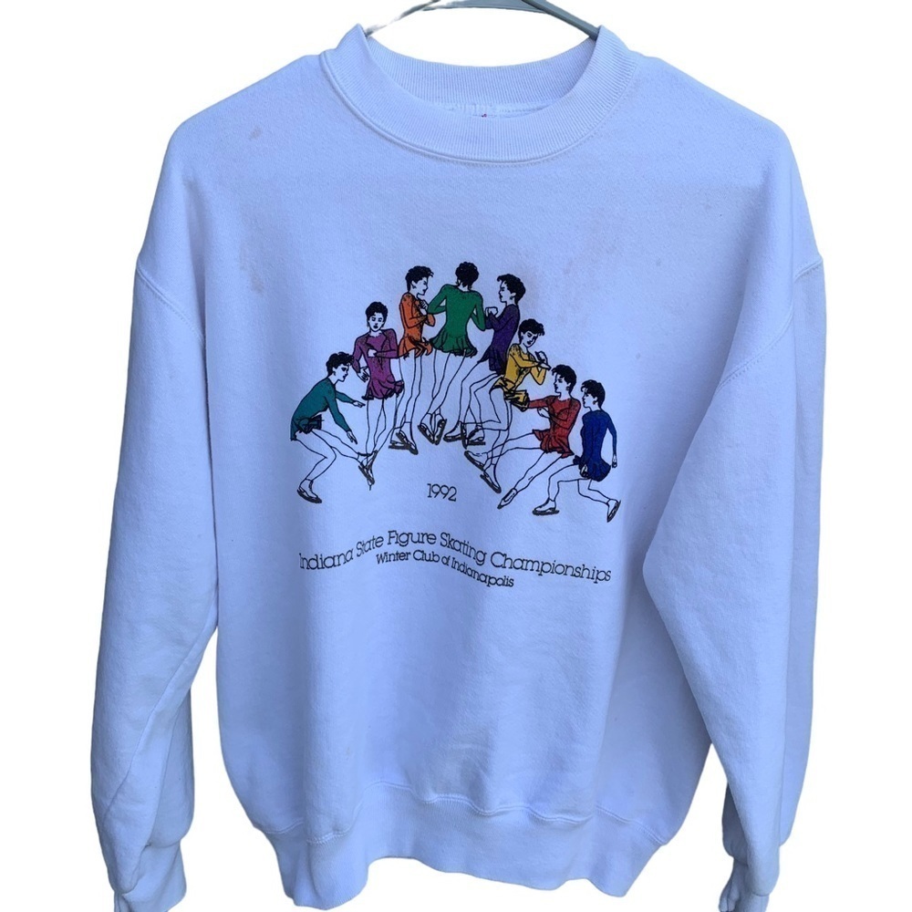 Vintage Indiana State Figure Skating Championships 1992 Crewneck Sweatshirt M - Picture 1 of 6